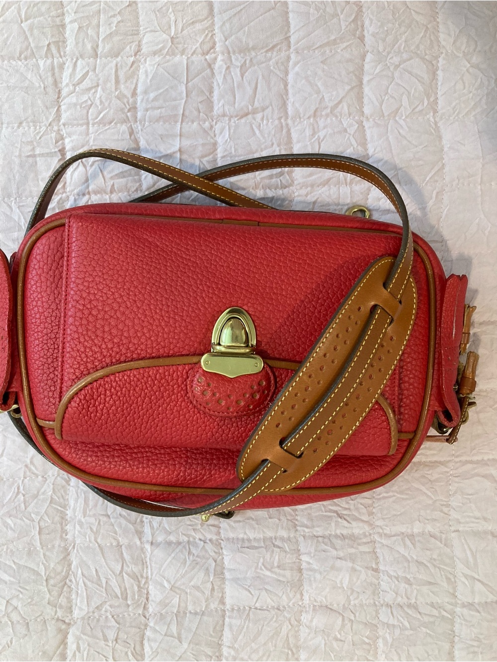 Dooney & Bourke Vintage Red Kilty Bag - Picture 10 of 10